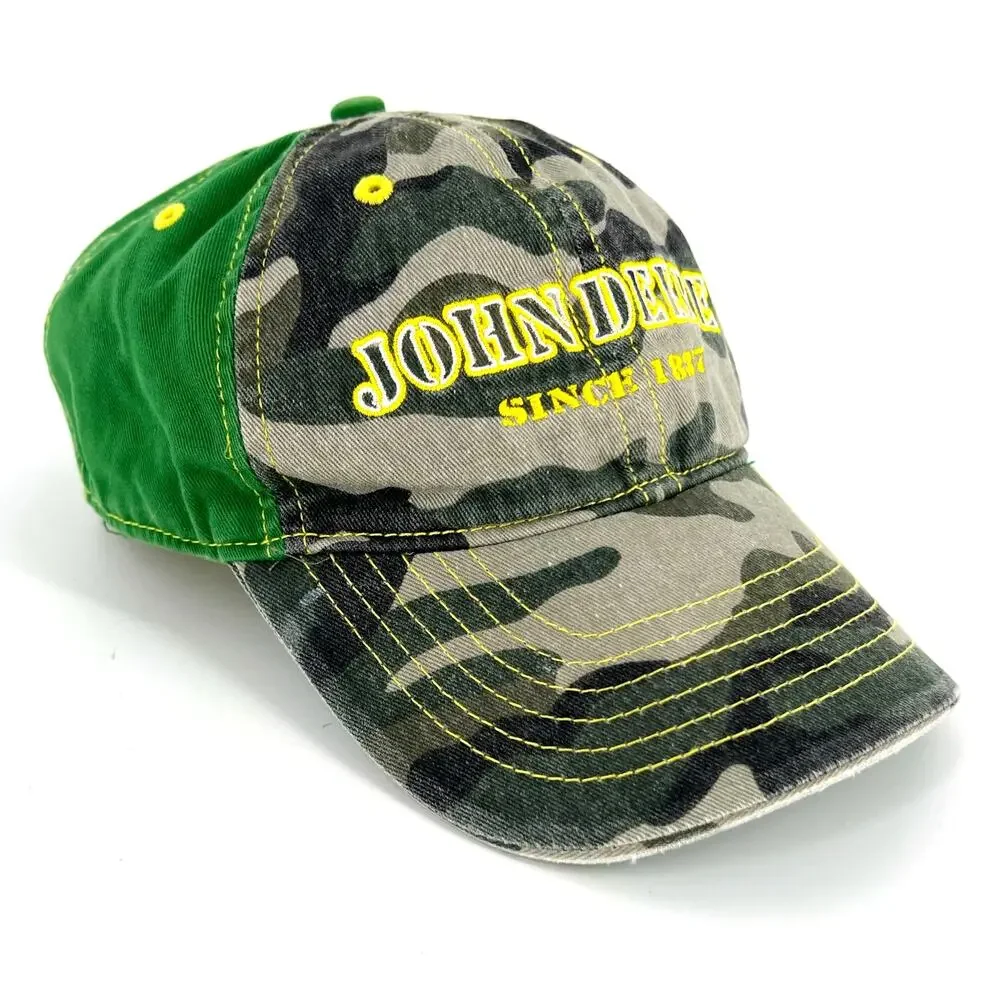 John Deere camouflage and green hat kids
